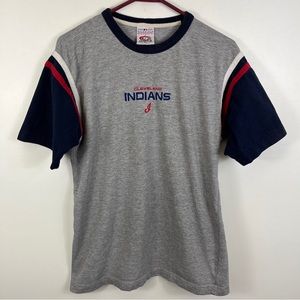 Vintage Cleveland Indians Embroidered Logo Tshirt Adult Medium True Fan Brand